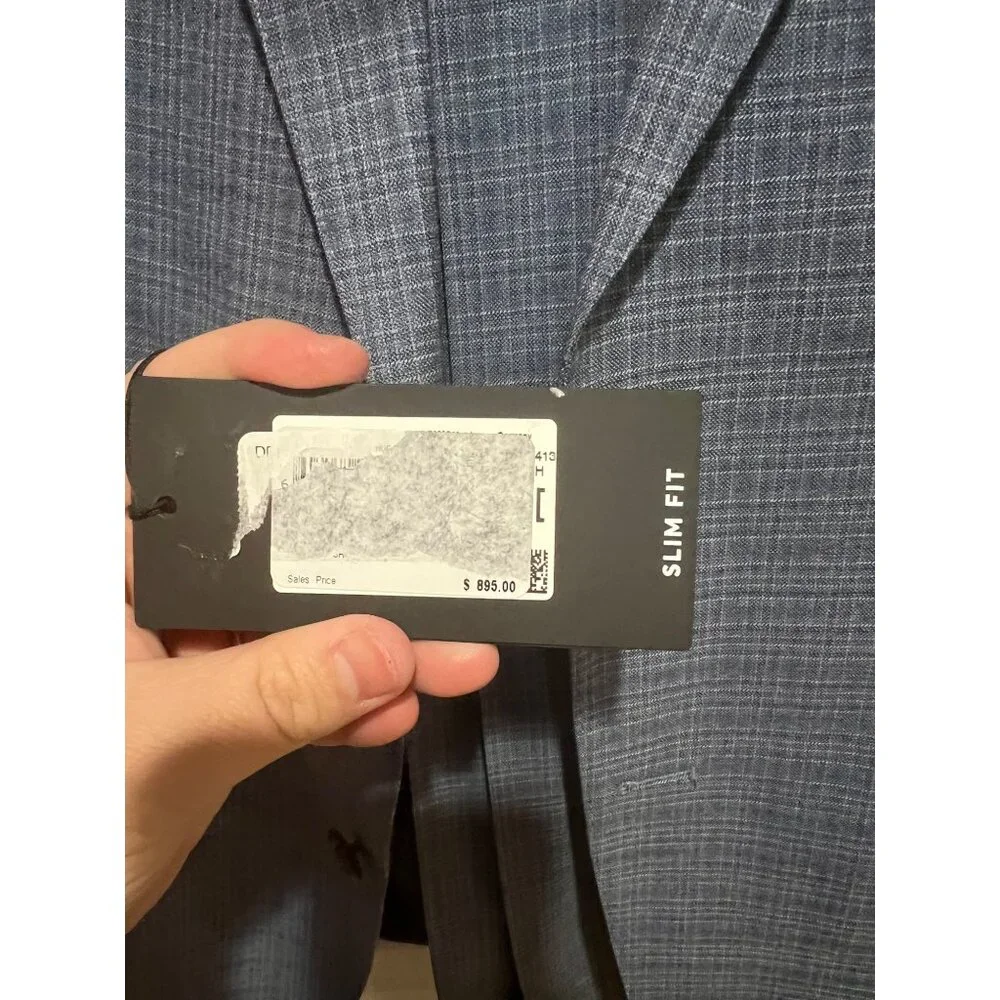 Hugo Boss Italian Wool Blue 2-Piece Suit - NWT Size 44L MSRP‎ $895